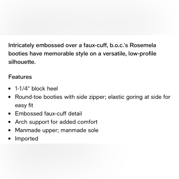 b.o.c. Rosamela Faux Leather Ankle Booties Womens Size 11 - Picture 9 of 10